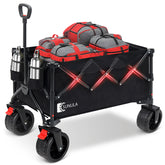 Sunula Faltbarer Bollerwagen 3026 mit Allwetterrädern, 300 L Volumen, 149 kg Tragkraft – Robuster Transportwagen für Strand, Camping, Garten & Einkauf